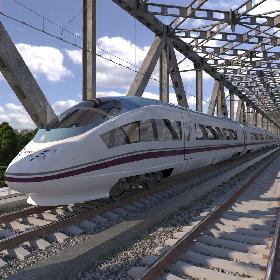 High-speed Electric Train Siemens Velaro AVE Renfe Spain
